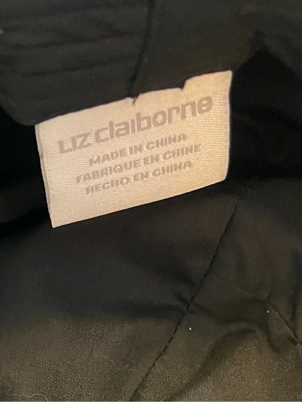Liz Claiborne Navy Blue Bucket Hat with Tan Trim